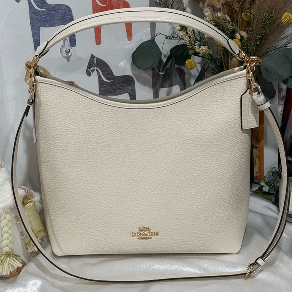 Coach Handbags - Brand new with tags Coach Laurel large shoulder bag, gold/white